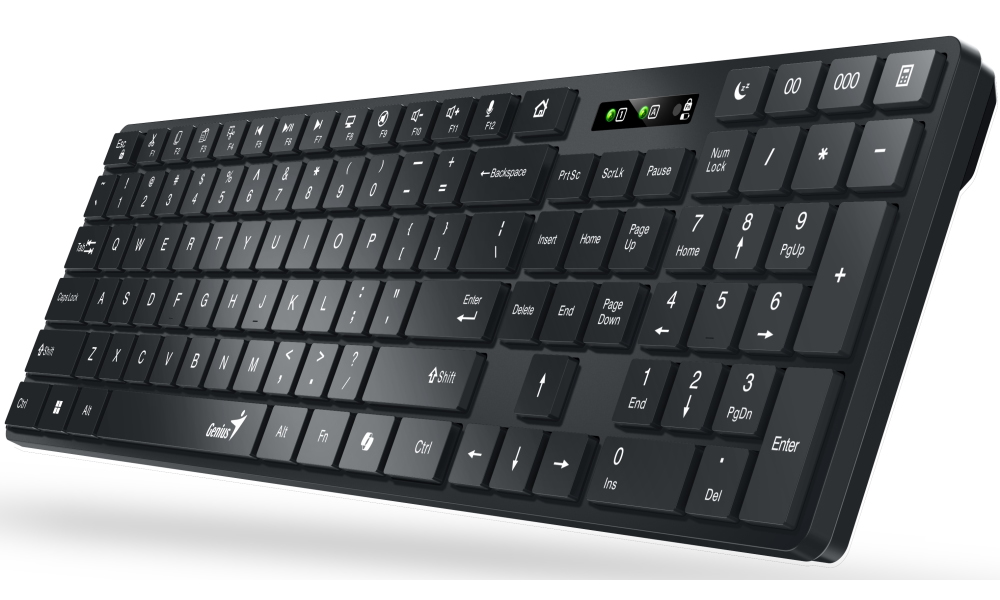 GENIUS SlimStar 8250/ Bezdrátový set Bluetooth + 2,4GHz/ Copilot/ USB/ černá/ CZ+SK layout